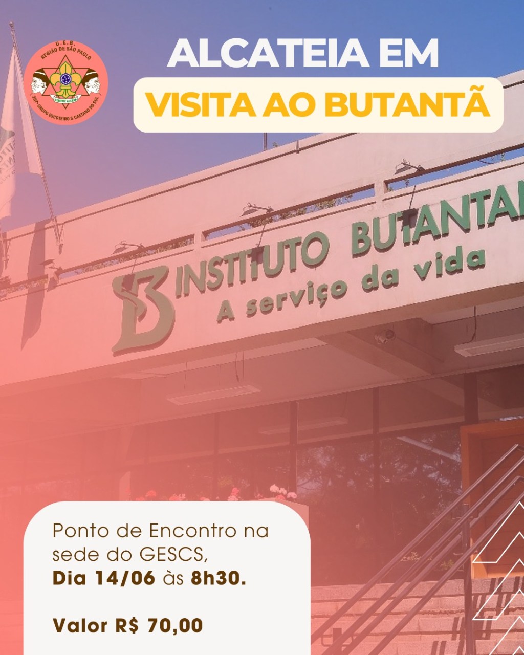 ***CANCELADO*** Passeio ao Instituto&nbsp;Butantã