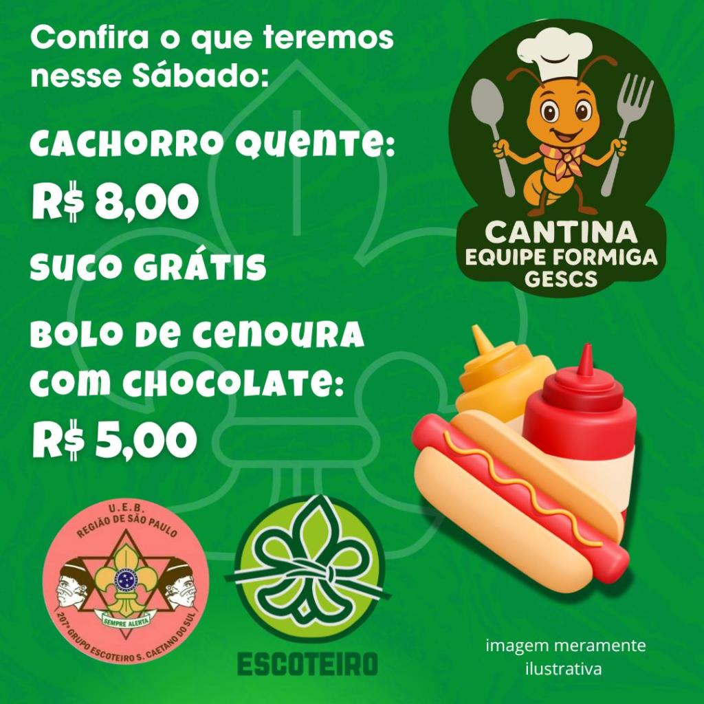 Dia 1 tem atividade e&nbsp;cantina