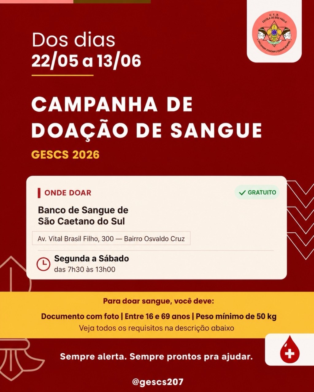 Doe Sangue, salve&nbsp;vidas!